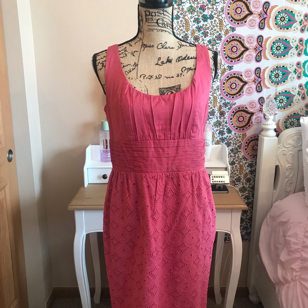 Rose petal embroiled dress